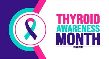 January is Thyroid Disease Awareness Month background template. Holiday concept. background, banner, placard, card, and poster design template with text inscription and standard color. vector. vector