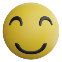 Lächeln Emoji Clip Art eben Design Symbol isoliert auf transparent Hintergrund, 3d machen Emoji und Emoticon Konzept png