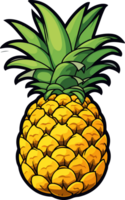 ai genererad ananas frukt ClipArt design illustration png
