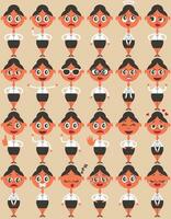 Female Character Emotions vector