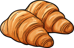 AI generated Croissant clipart design illustration png