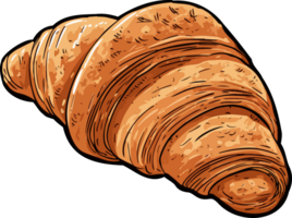 AI generated Croissant clipart design illustration png