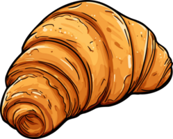 AI generated Croissant clipart design illustration png