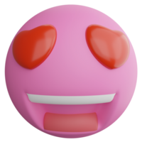 l'amour emoji clipart plat conception icône isolé sur transparent arrière-plan, 3d rendre emoji et émoticône concept png