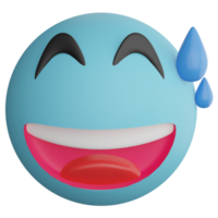 imbarazzante emoji clipart piatto design icona isolato su trasparente sfondo, 3d rendere emoji e emoticon concetto png