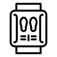 Walking watch counter icon outline vector. Step tracking band vector