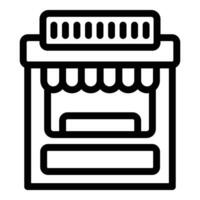 Street vendor icon outline vector. Retail outdoor shop vector