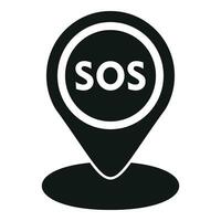 Sos location exit signal icon simple vector. Safety disaster vector