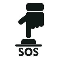 Sos help button icon simple vector. Engine safety siren vector