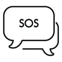 Sos help message icon simple vector. Health number vector