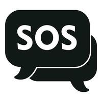 Sos help message icon simple vector. Health number vector