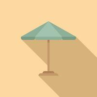 Outdoor parasol icon flat vector. Metal summer plan vector