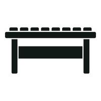 Bench furniture icon simple vector. Hammock parasol architect vector