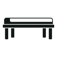 Soft outdoor bench icon simple vector. View top interior vector