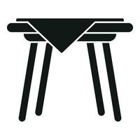 Picnic table icon simple vector. View top home vector