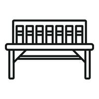 Outdoor garden bench icon outline vector. Wooden furniture vector