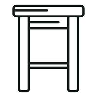 Wood furniture icon outline vector. Architecture project vector