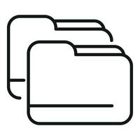 Folder map system icon outline vector. Screen plan vector