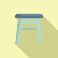 Chair space icon flat vector. Park plan above vector