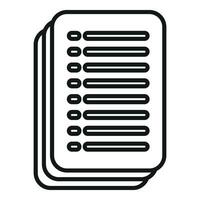 Access papers icon outline vector. Budget contract vector