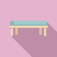 Soft outdoor bench icon flat vector. View top interior vector