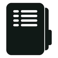 Folder record keep icon simple vector. Document balance vector