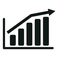 Graph chart file icon simple vector. Desk document vector