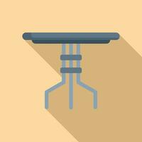 Metal outdoor table icon flat vector. Summer yard vector