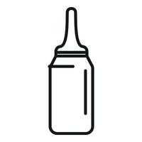 Hair coloring bottle icon outline vector. Wash beauty hair vector