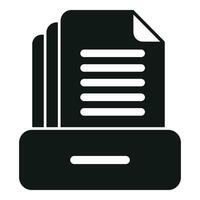 Record keeping budget icon simple vector. Documentation file vector