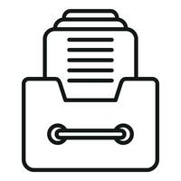 Record keeping drawer icon outline vector. Share access vector