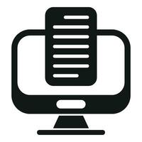Screen plan icon simple vector. Share access drive vector
