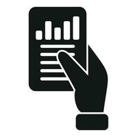 Take data paper icon simple vector. Record keeping vector