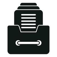 Record keeping drawer icon simple vector. Share access vector