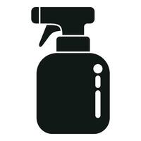 Empty spray bottle icon simple vector. Atomizer wash vector