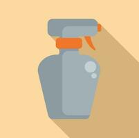 Hand disinfect air icon flat vector. Spray bottle vector