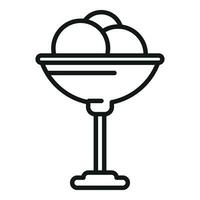 Gelato pink product icon outline vector. Shake frozen milk vector