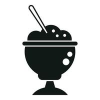 Gelato cream bowl icon simple vector. Ice cream frozen vector