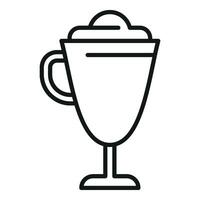 Summer swirl gelato icon outline vector. Ice cream pot vector