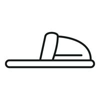 Adorable home slippers icon outline vector. Residence indoor vector