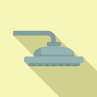 Wide shower head icon flat vector. Tubing spray wet vector