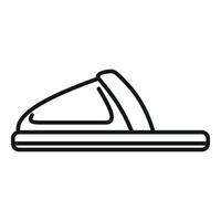 Home slippers object icon outline vector. Adorable apparel vector