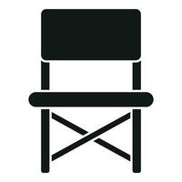 Campsite chair icon simple vector. Travel equipment vector