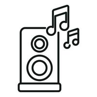 Event music speaker icon outline vector. Event planner vector