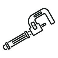 Digital micrometer gauge icon outline vector. Vernier scale object vector