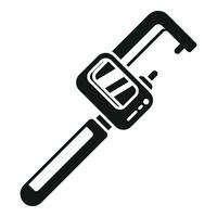 Digital micrometer device icon simple vector. Laboratory tool vector