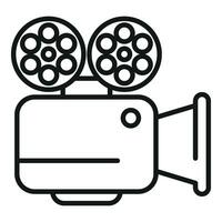 Event cinema video icon outline vector. Agenda operation vector