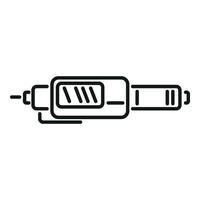 Digital micrometer precision icon outline vector. Number scale vector