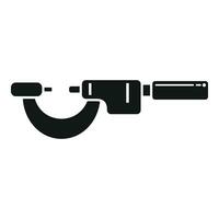 Digital micrometer tool icon simple vector. Vernier scale vector