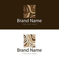 Wood logo design structure layers forest tree bark vector template